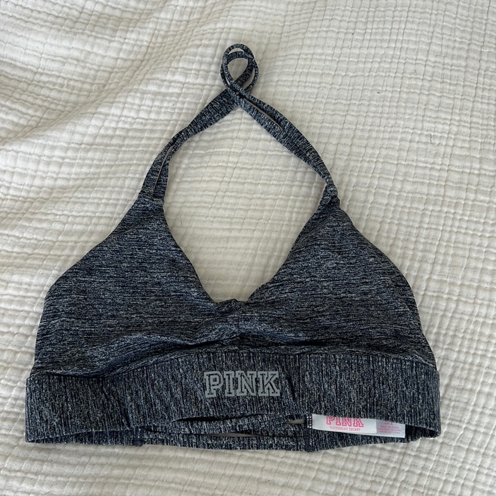 Victoria’s Secret PINK gray sports bra
